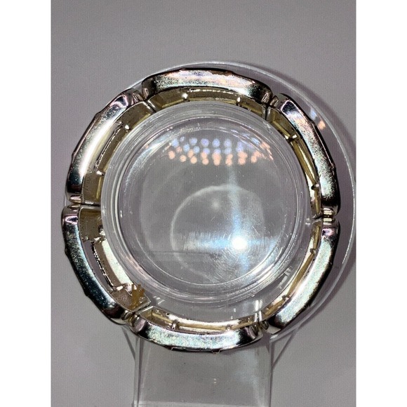 Black & Silver-Tone Metal Rounded Squares Stretch 3.5 Inch Bracelet Vintage! - Picture 3 of 8